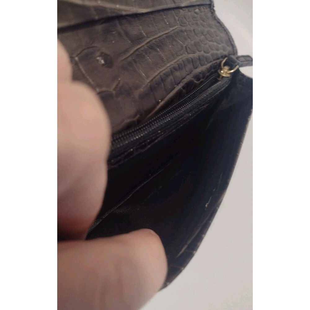 Brahmin Debra Brown Wristlet Wallet Melbourne Leather Croc Embossed - Picture 14 of 16